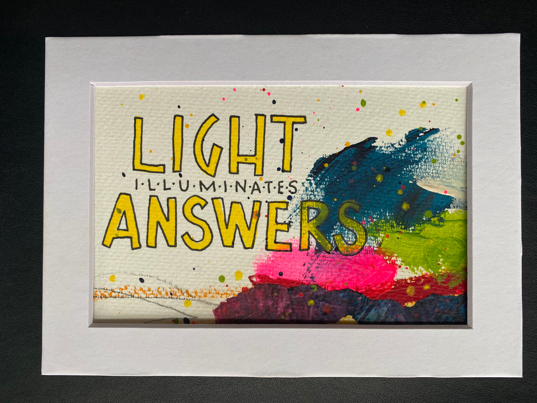 light illuminates answers